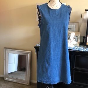 hope & harlow denim dress | Dresses | Hope Harlow Web Collection: Long Sleeve Dresses Womens denim Women's Chocolate Woven Boned Fabric:Organza